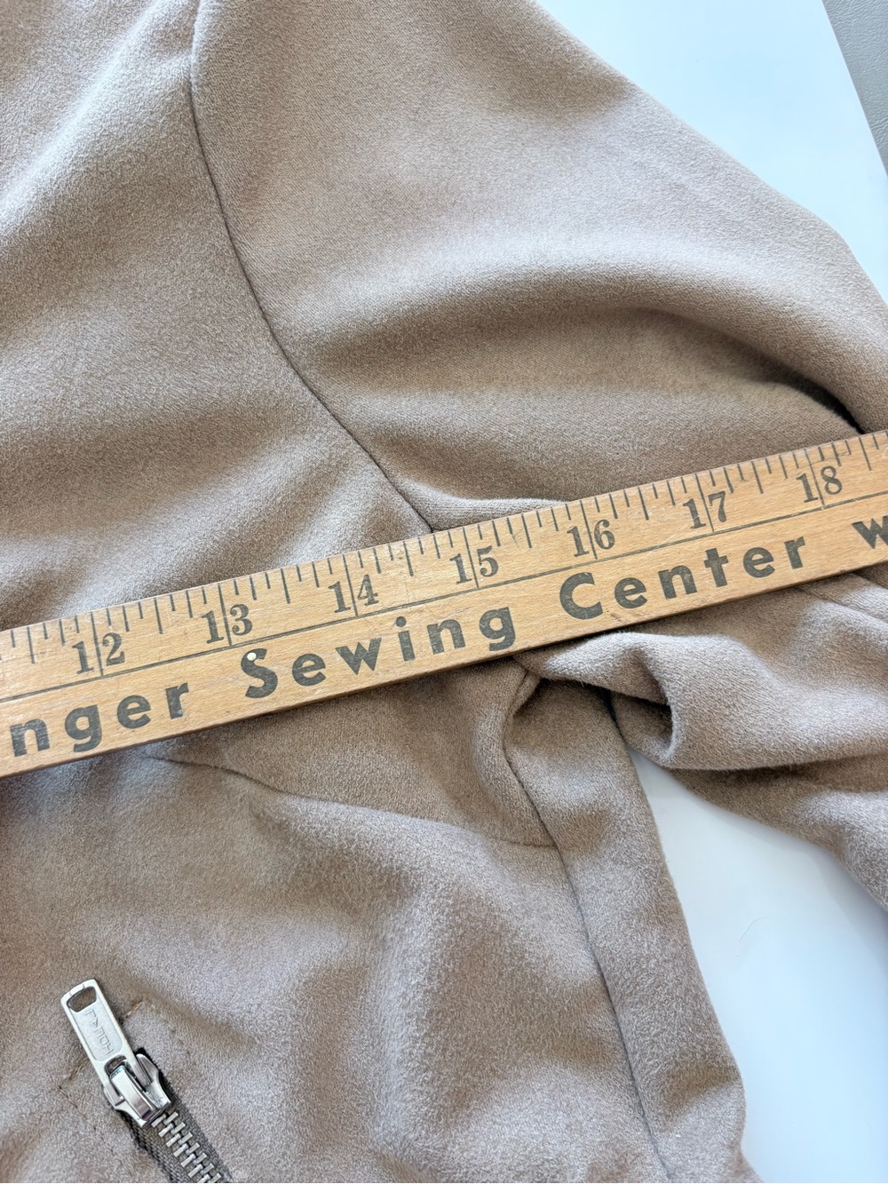 Evereve Taupe Asymmetrical Moto Jacket - Picture 7 of 8